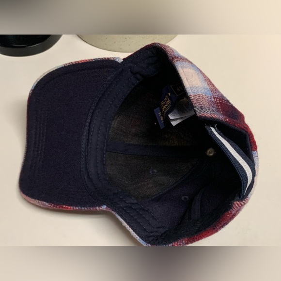 COPY - Adult One Size Fits Most Red Plaid Wool Blend GAP + PENDLETON Baseball C… - Picture 6 of 16